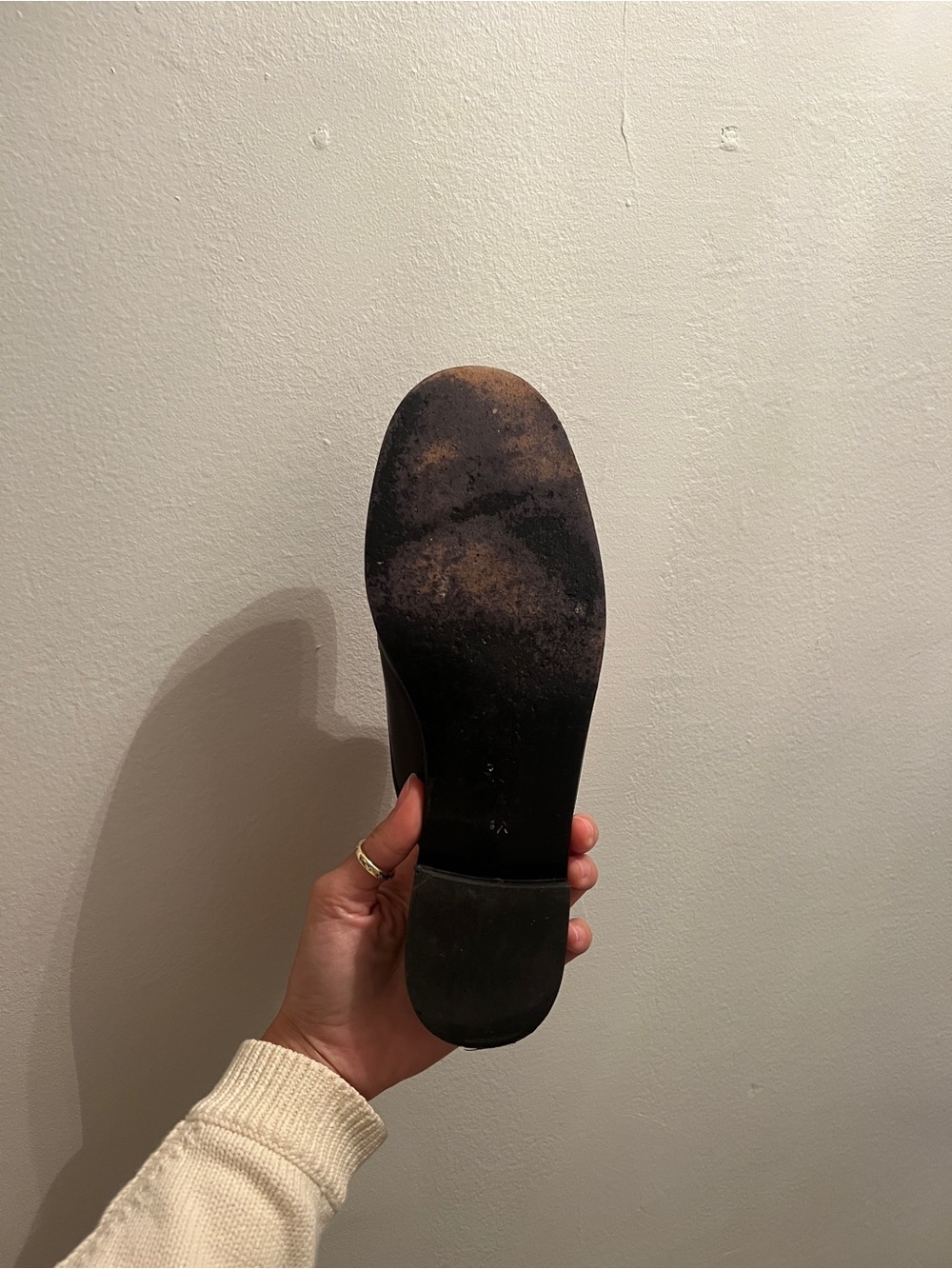 Ferragamo Black Slide Loafers with adjustable Gold/ Silver logo - Picture 8 of 9